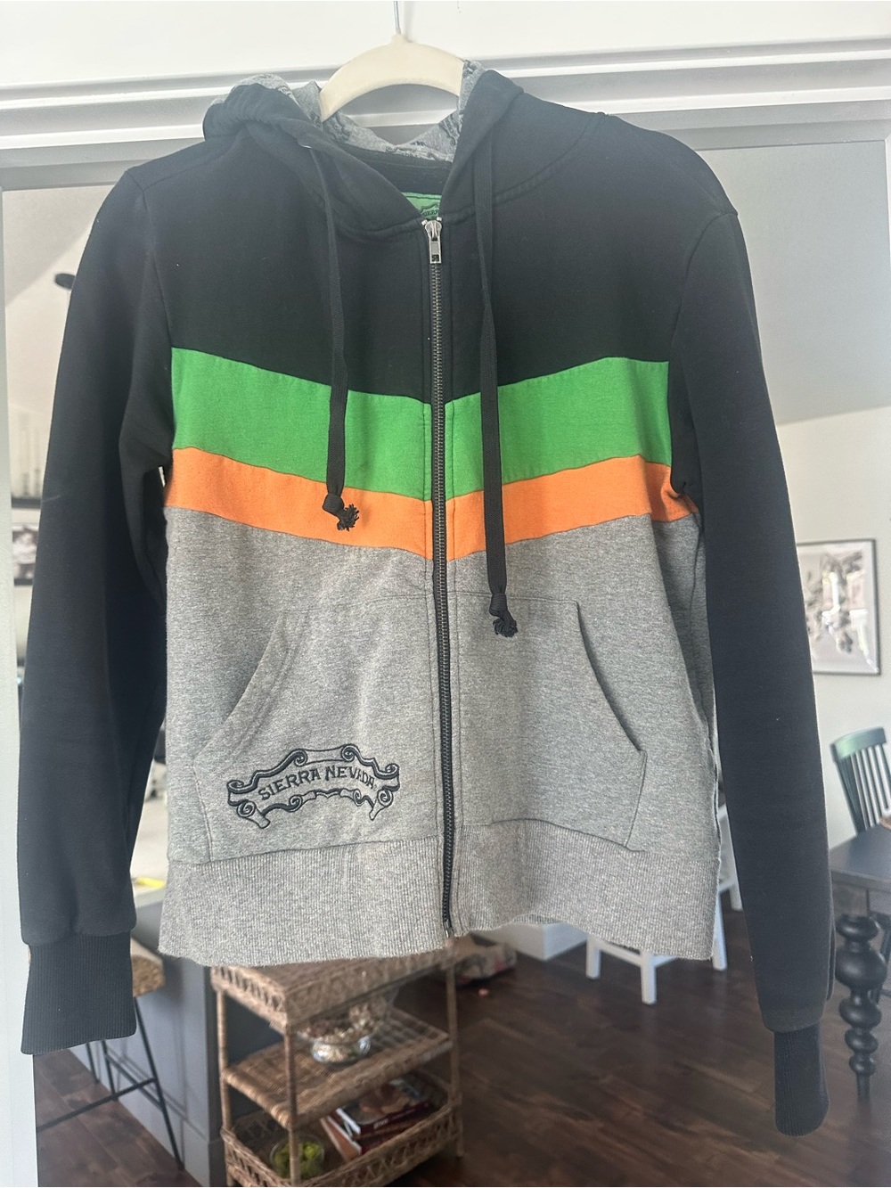 Sierra Nevada Keg Colorblock Zip Hoodie - Black, Green, Orange, Gray